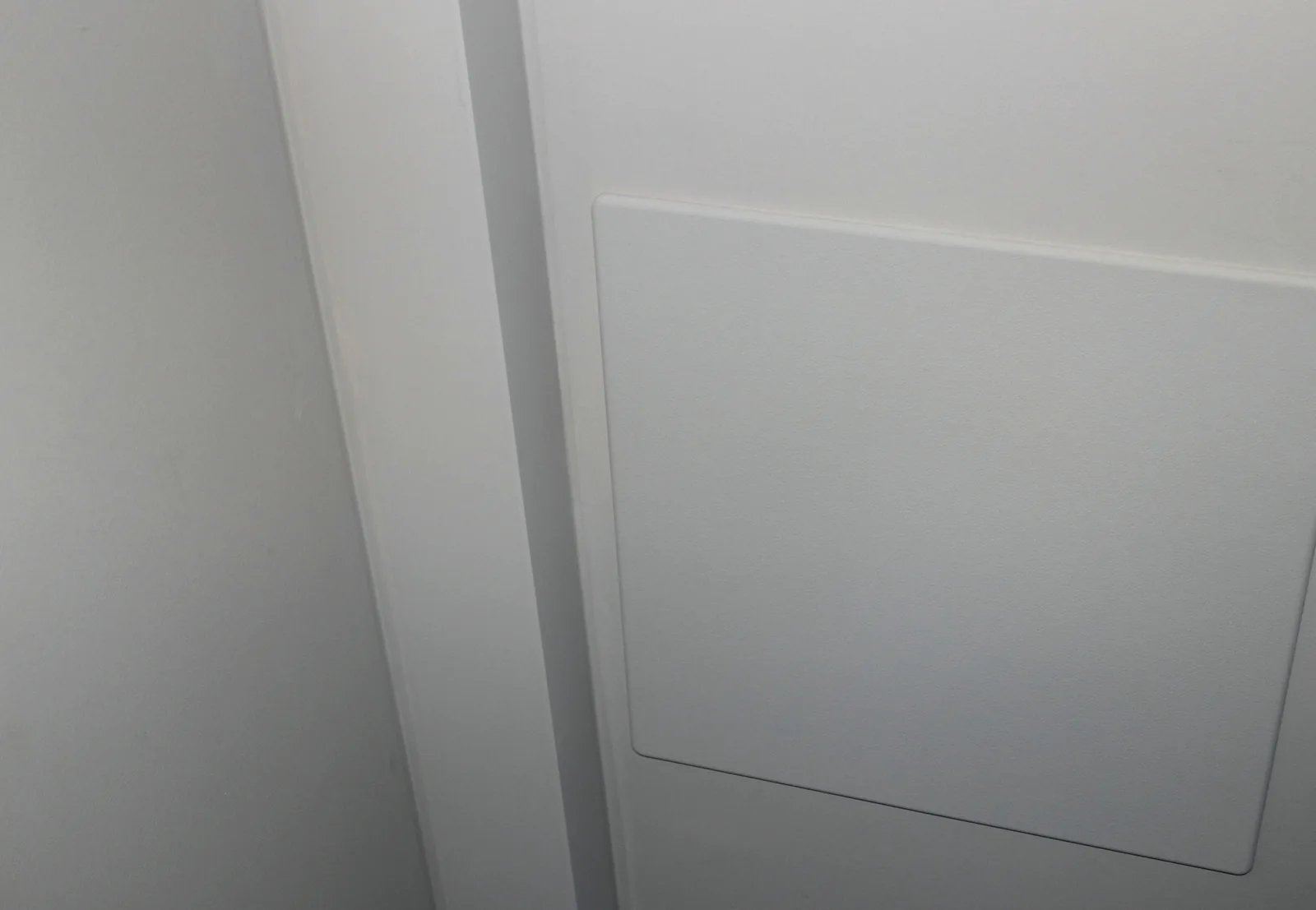 Flush wall access panel for future maintenance